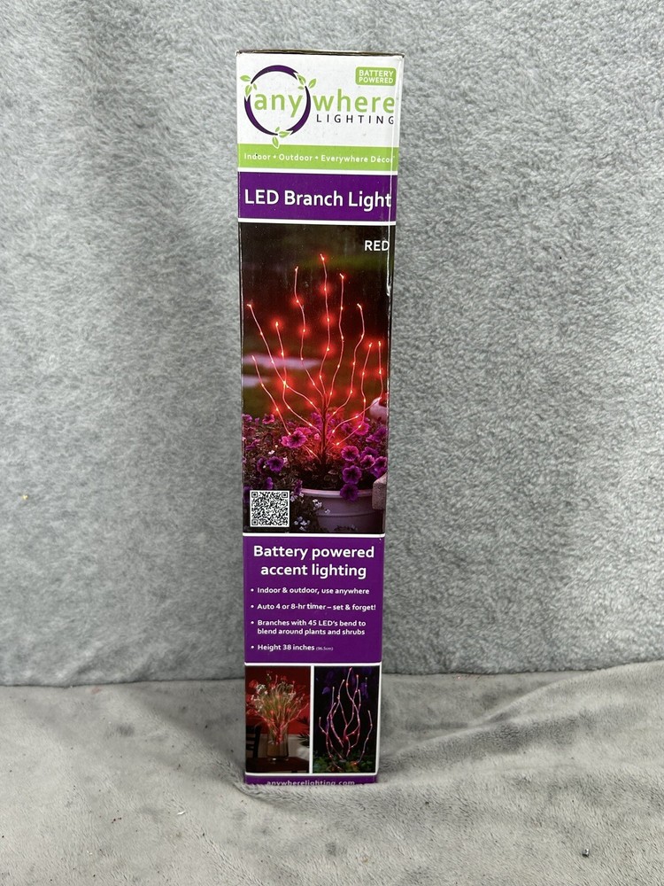 Everlasting Glow LED Lighted Tree Red Glitter Christmas Holiday Decor