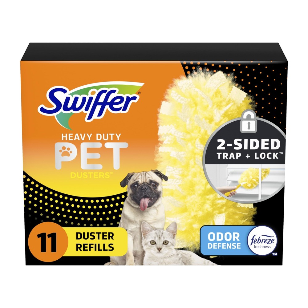 Swiffer Dusters Heavy Duty Pet Multi-Surface Duster Refills for Cleaning, Wit...