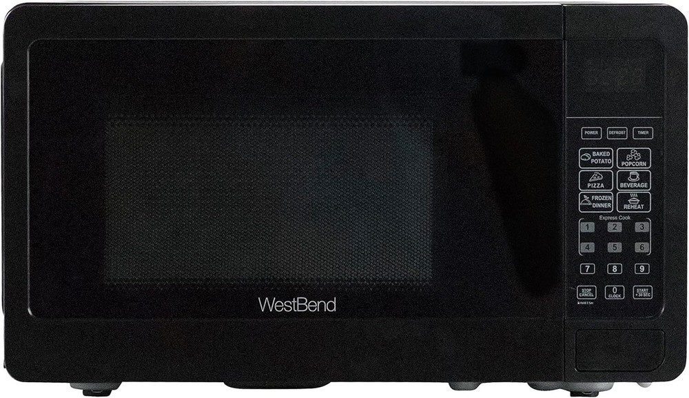 Horno microondas compacto de 700W con 6 funciones de precocción,panel de control