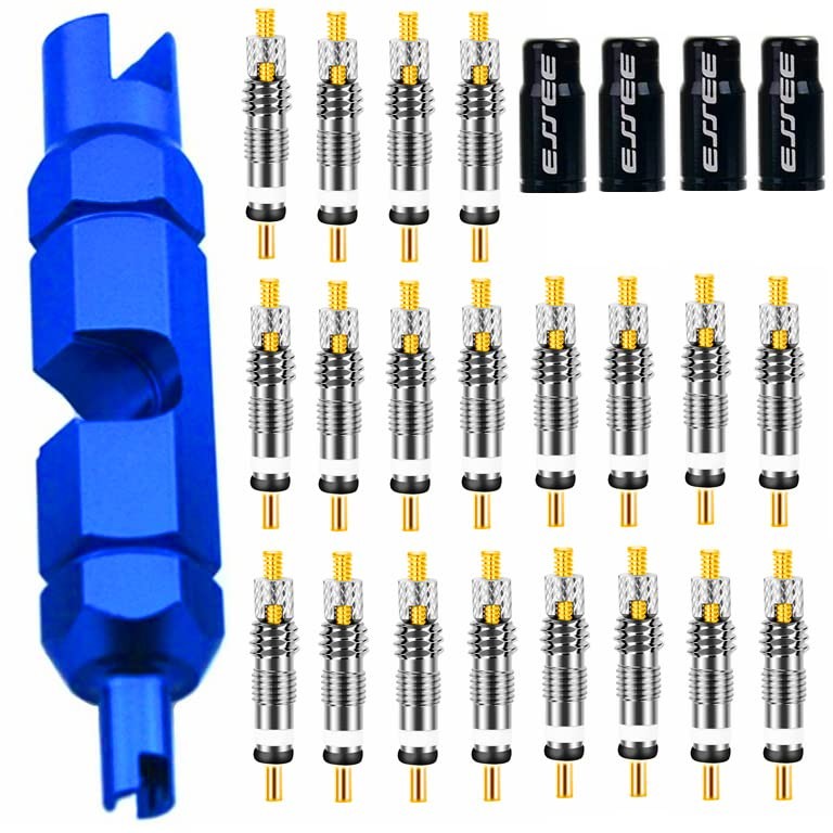 20 Pieces Presta Valve Core 4 Alloy Set