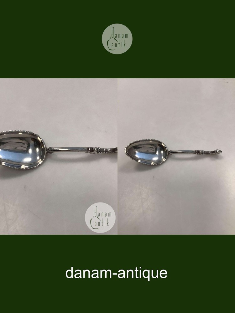 Laurits Berth Silver Tasting Spoon with Viking ornamentation
