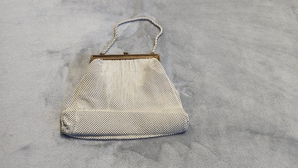 Whiting & Davis Cream Mesh Purse
