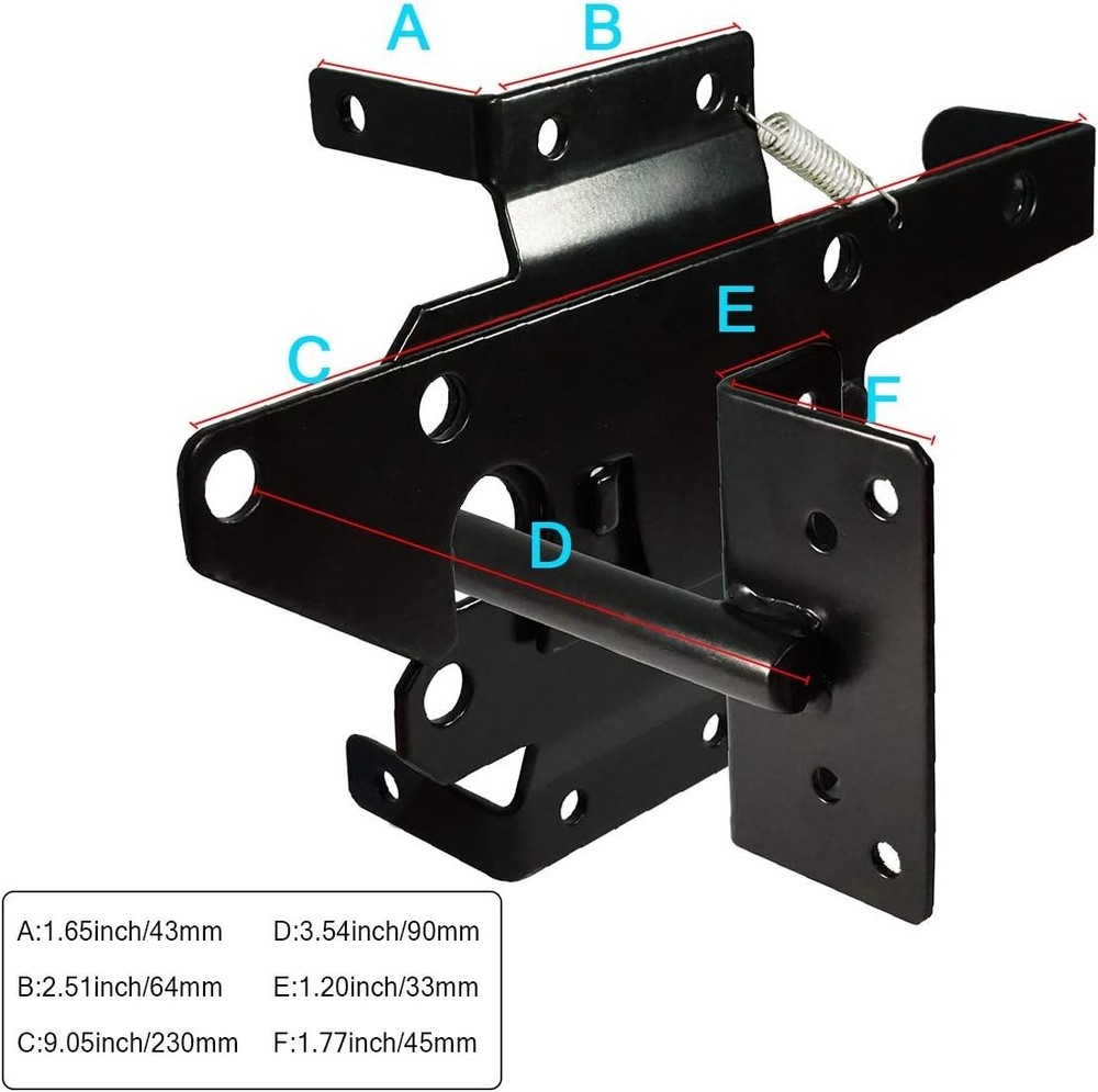 Alloy Steel Post Mount Gate Latch with Fasteners for Enhanced Security