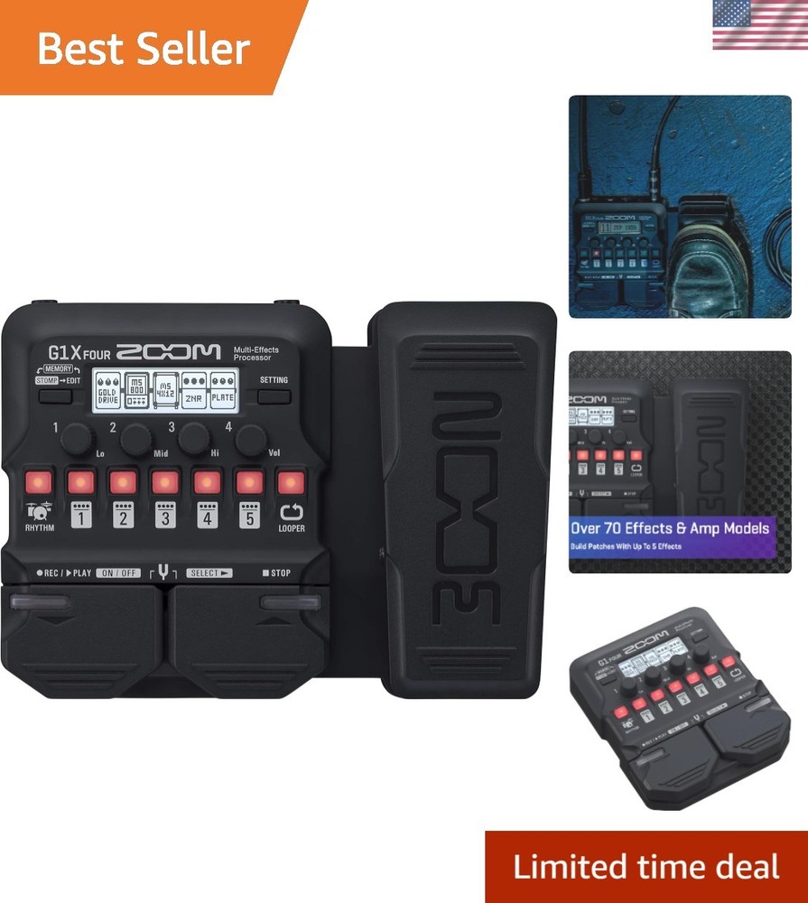 G1X Four Multi-Effects Processor - Black, Compact, Versatile Guitar Pedal