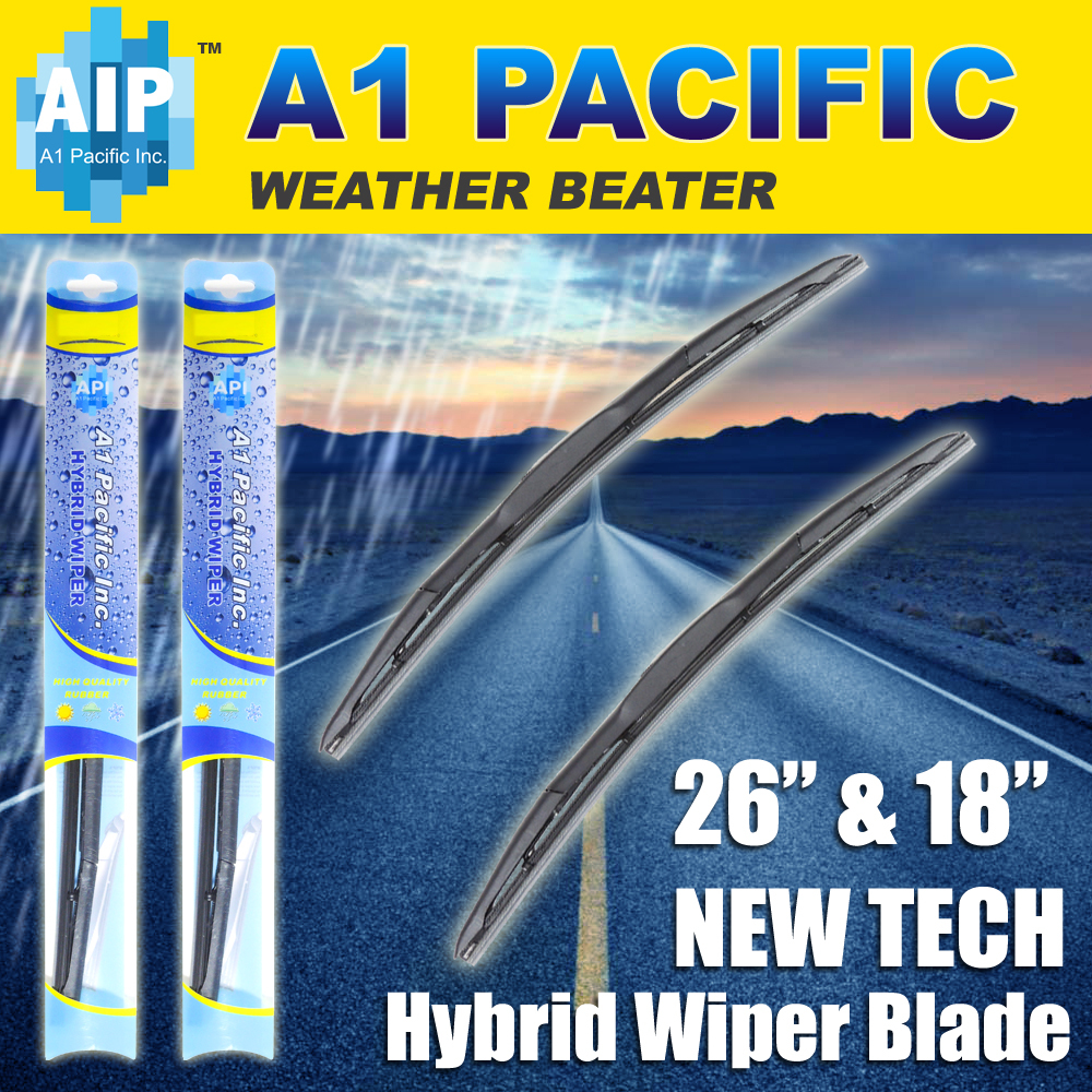 Hybrid Windshield Wiper Blades Bracketless J-HOOK OEM QUALITY 26" & 18"