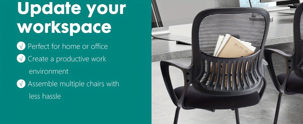 Sled Base Office Chair. Ergonomic. Mesh. For various spaces