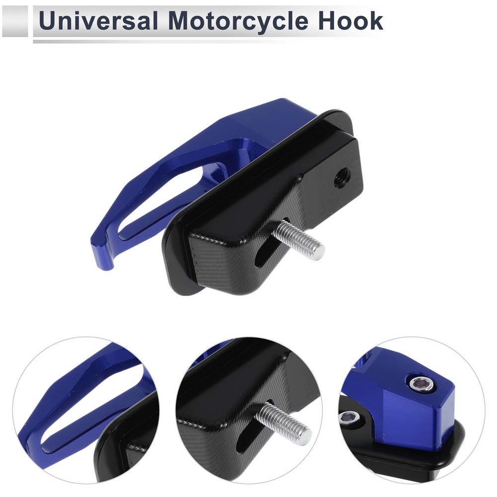 Motorcycle Storage Hook Square 1 Set Blue 78mm