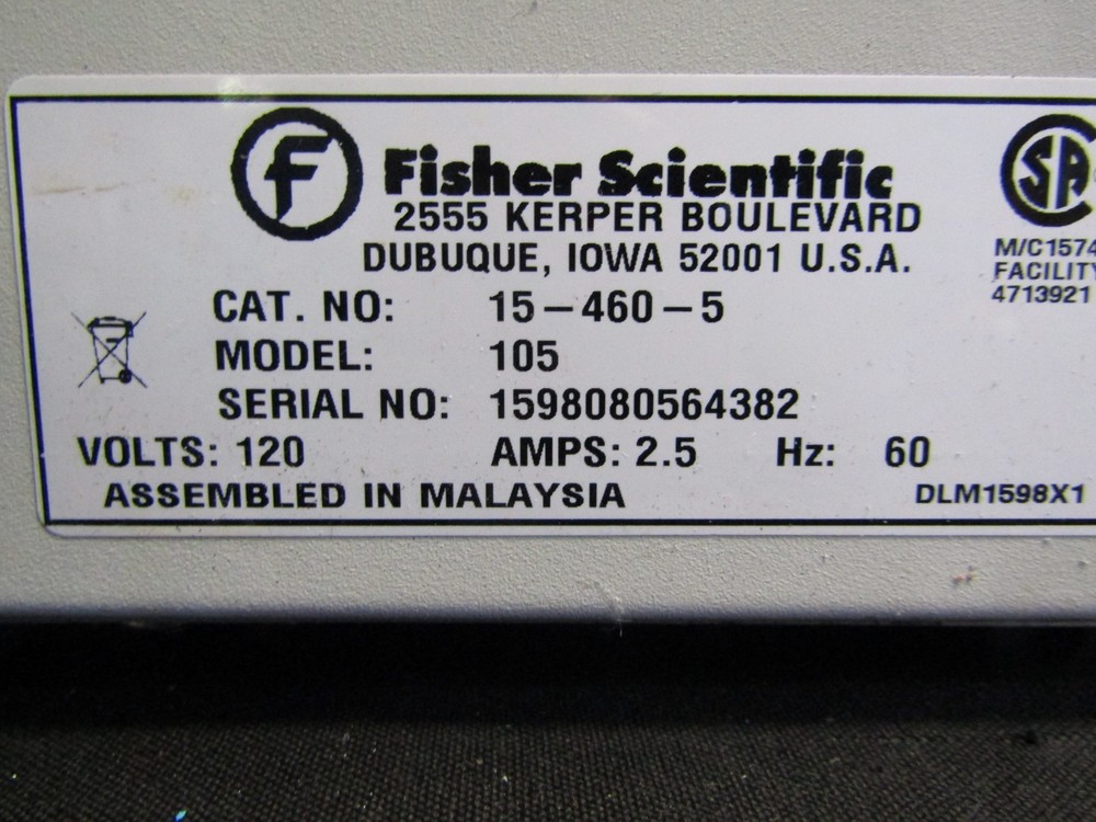 Fisher Scientific Model 105 Isotemp Water Bath