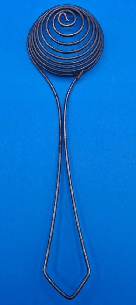 Vintage Primitive Coiled Wire Metal Egg Separator - Kitchen Utensils/Decor