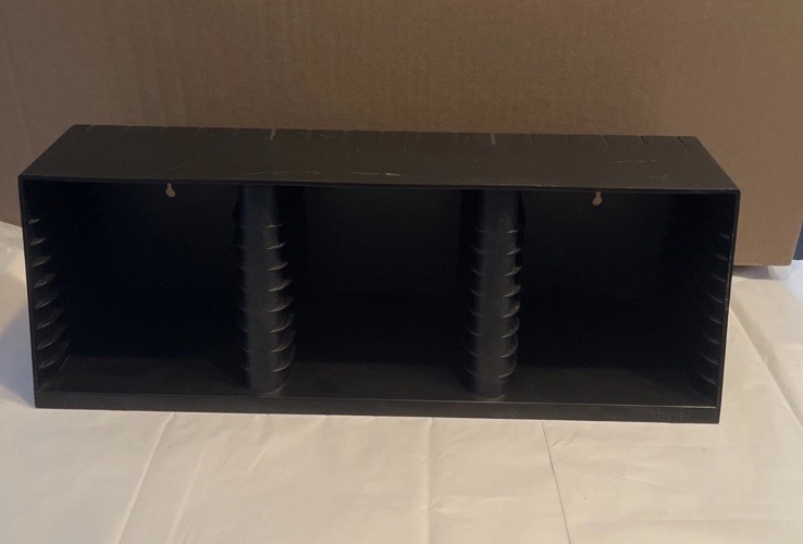 Laserline CD Stackable 30 Capacity Black Plastic Shelf Storage