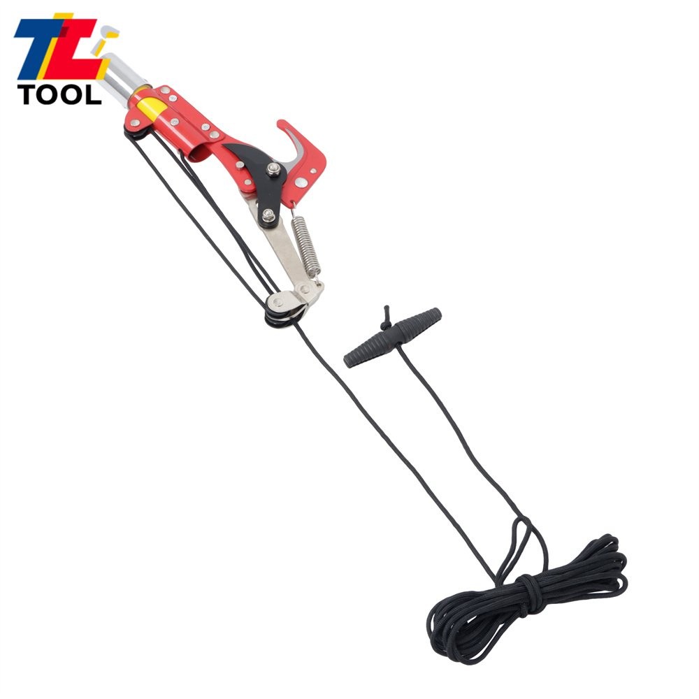 Tree Pole Pruner Durable Tree Trimmers Handle Manual Branches Yellow 30 Feet