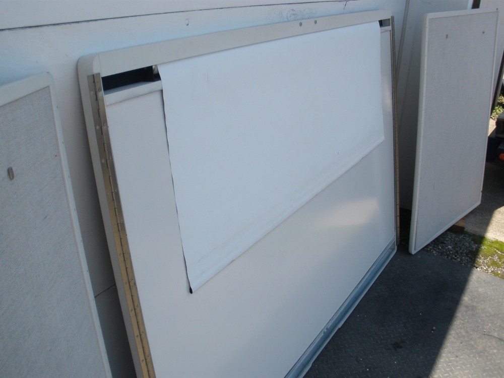 Egan Visual White Board/ Poster Board, Projection Screen Combination