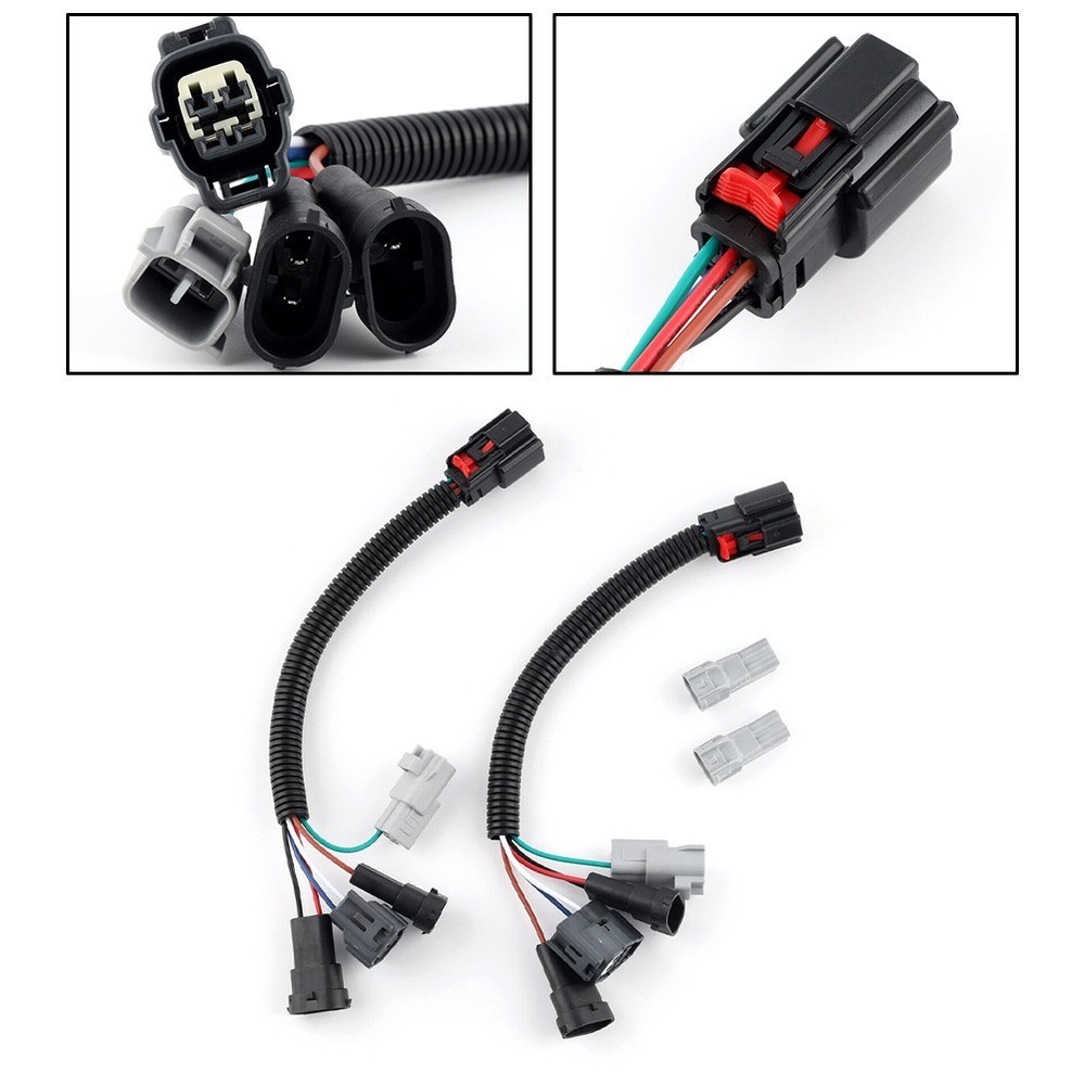Stable Brightness No Flickering LED Headlight Conversion Connector Adapter Set