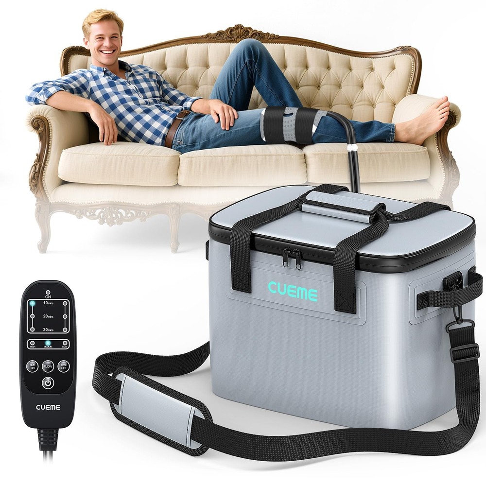 CUEME 20 QT Ice Machine for Knee After Surgery, Programmable Timer Cold Thera...