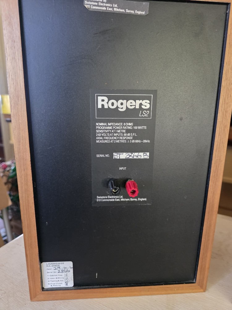 Rogers Speakers LS2 - Matching Serial Set - Walnut