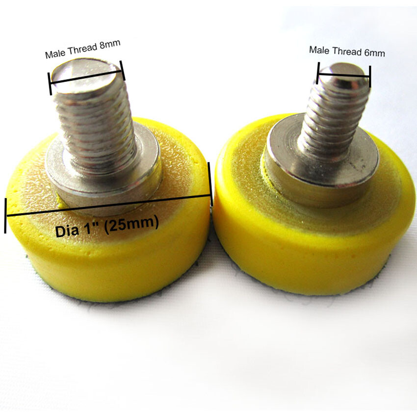 1" - 6" DA Sanding Backing Pad Hook Loop Backing Backer with M6 / M8 Male Thread