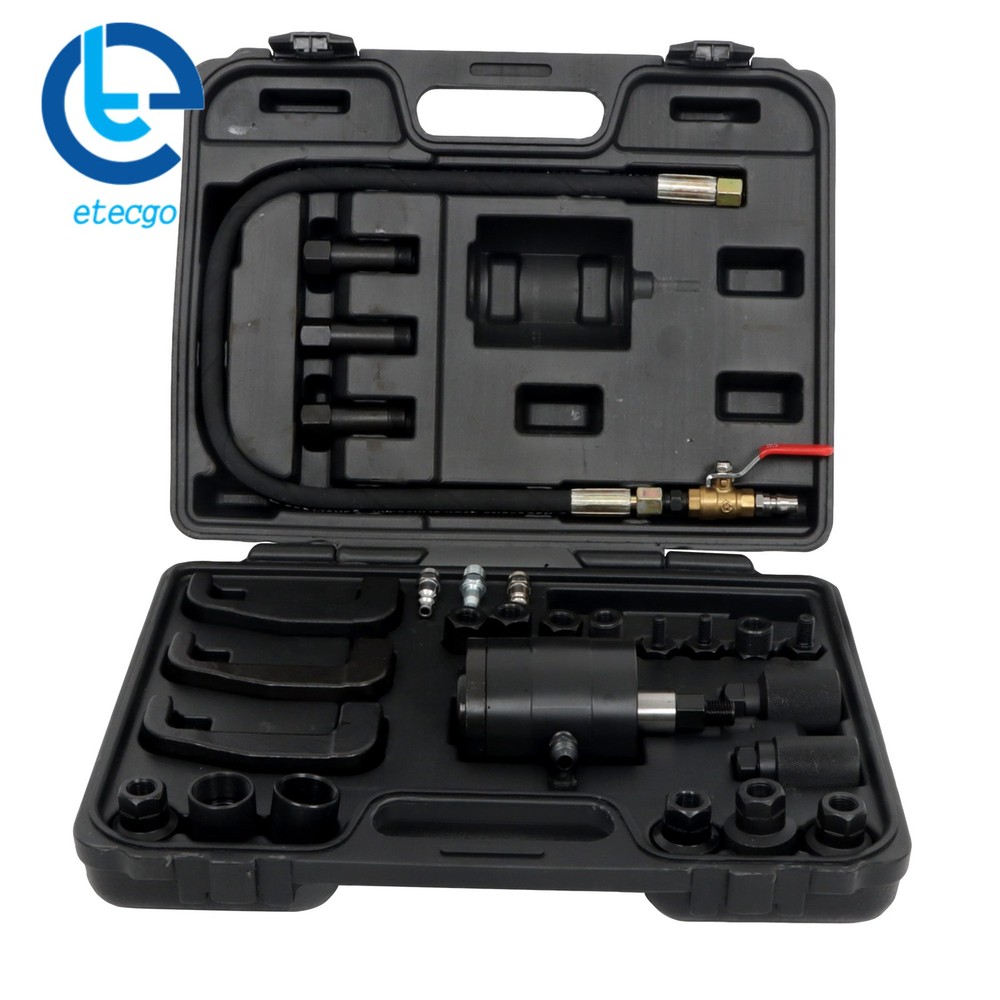 Pneumatic Diesel Injector Puller Air Vibration Injector Removal Tool Kit 24Pcs