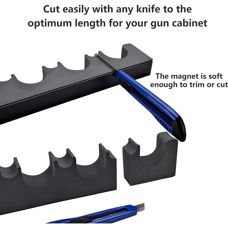 Foam Gun Rack Magnetic Strips Rifle Shotgun Storage Solution Gun Safe Organizer