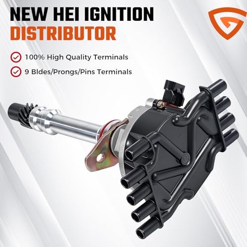 Complete HEI Ignition Distributor 65K High Voltage Coil Compatible with Chevy