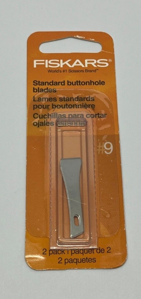 Fiskars 164040-1001 Standard #9 Buttonhole Replacement Blades, 2 Pack