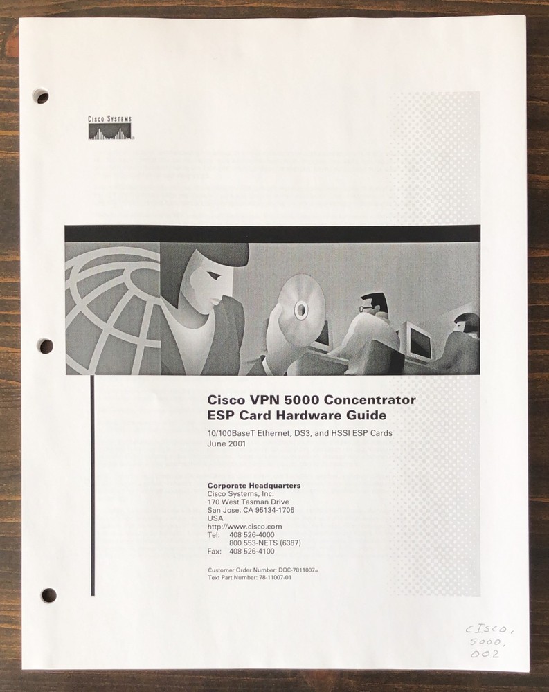 Cisco Systems - Cisco VPN 5000 Concentrator ESP Card Hardware Guide (2001)