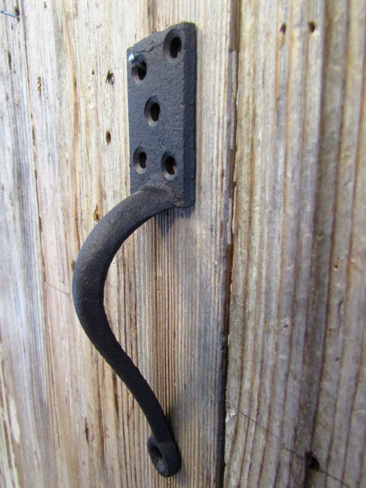 Pair Rustic Craftsman Style 6" Cast Iron Small Pull Handle w/Screws Door Cabinet