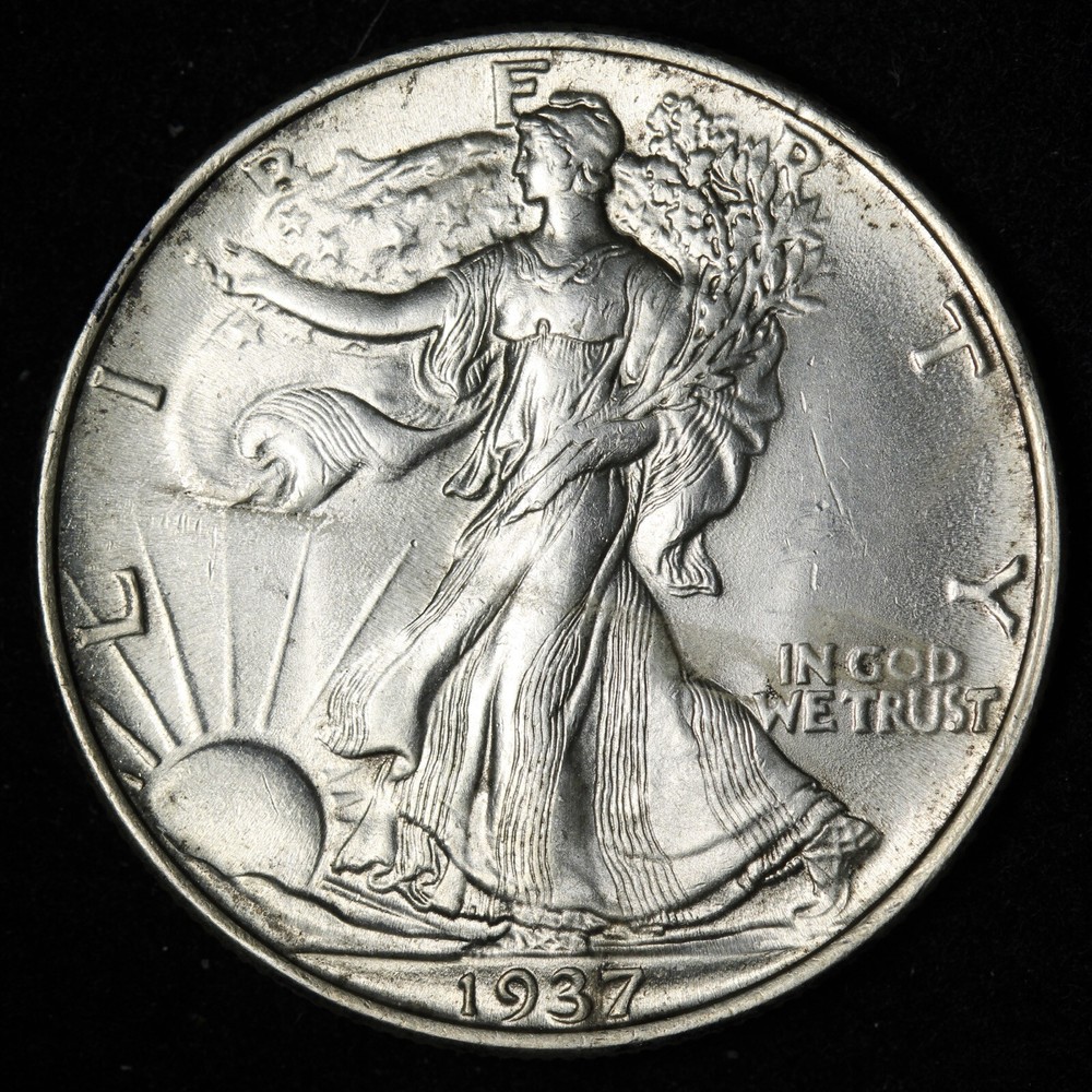 1937 Walking Liberty Silver Half Dollar BU *UNCIRCULATED* MS E345 JBT