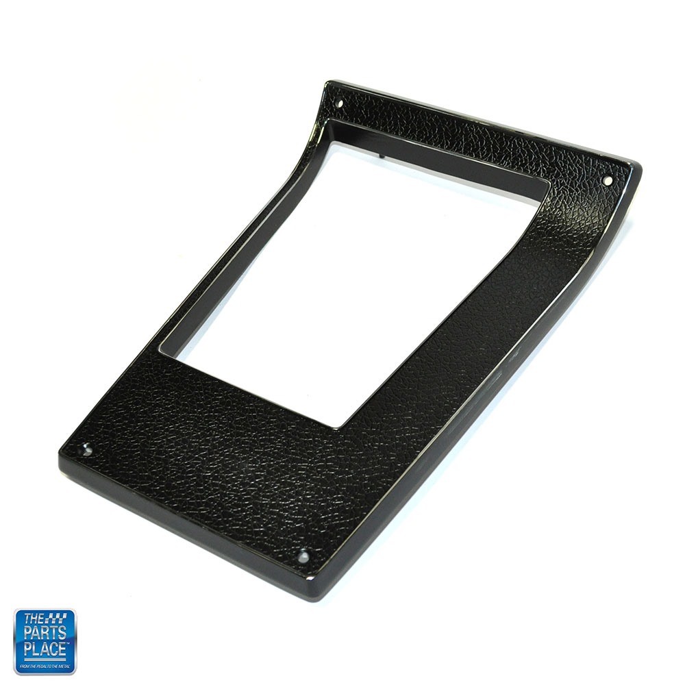 1972 Camaro Console Shift Plate Chrome and Black No Pattern - Manual Trans