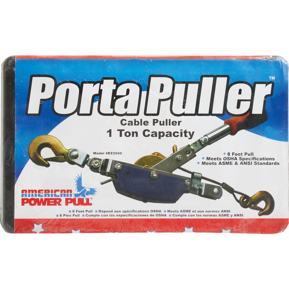 American Power Pull 1/2-Ton to 1-Ton 10 Ft. Cable Puller With Case EZ2000