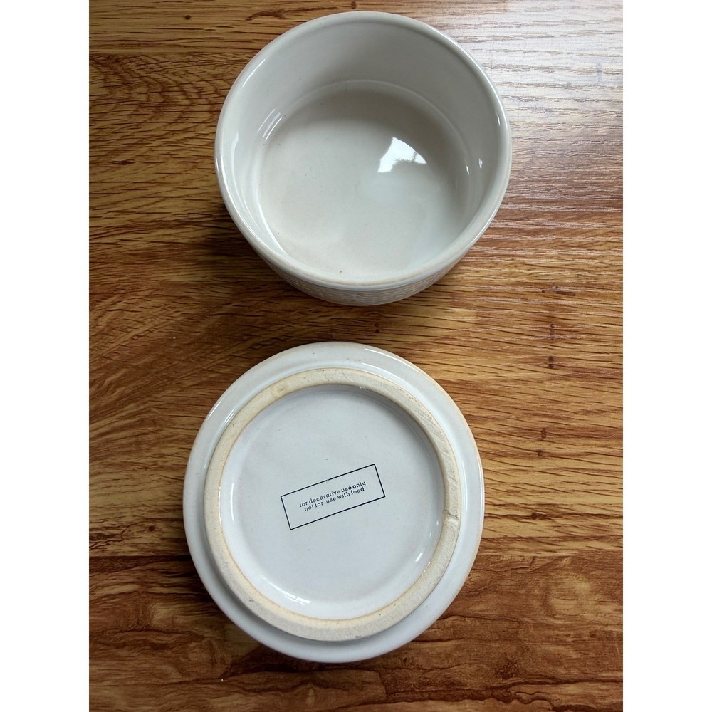 Creative Co-op White Reactive Glaze Mandala Stoneware Decorative Dish DF2923