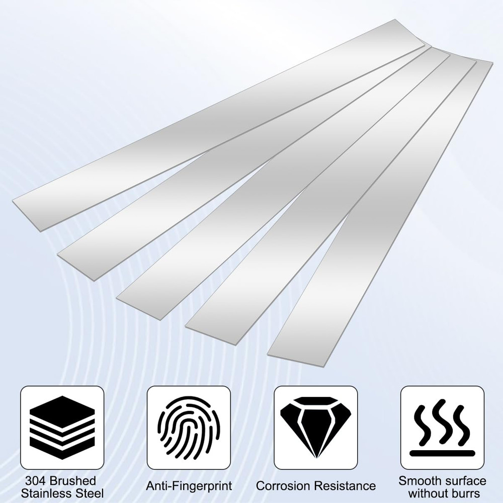 10 Pcs Sheet Metal Strips,12'' Length,1'' Width, 0.02'' Thickness,Thin Flat Meta