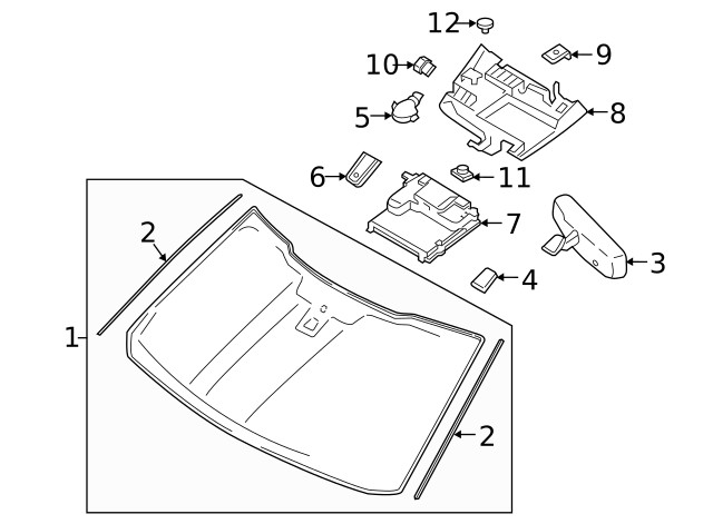 Genuine Ford Lane Departure System Camera ML3Z19H406B