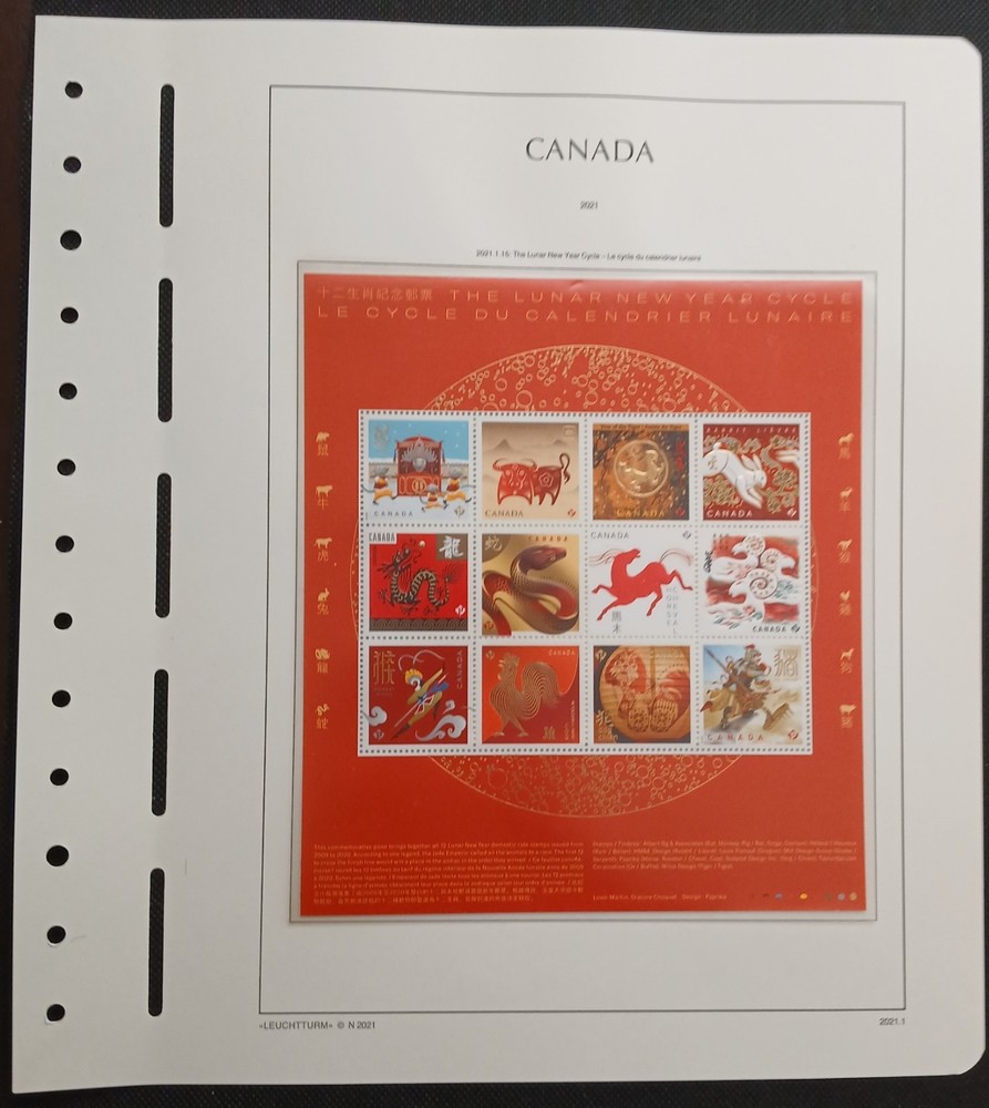 2021 Canada Year Set On Lighthouse/Leuchtturm Hingless Pages