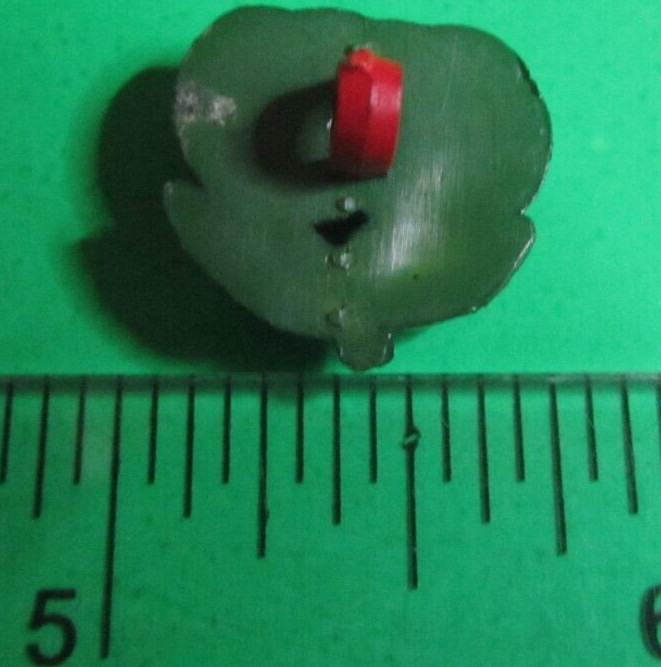 RED CHERRY ORCHARD FRUIT PLASTIC SHANK 3/4" NOVELTY SNAP-TOGETHER BUTTON-C847