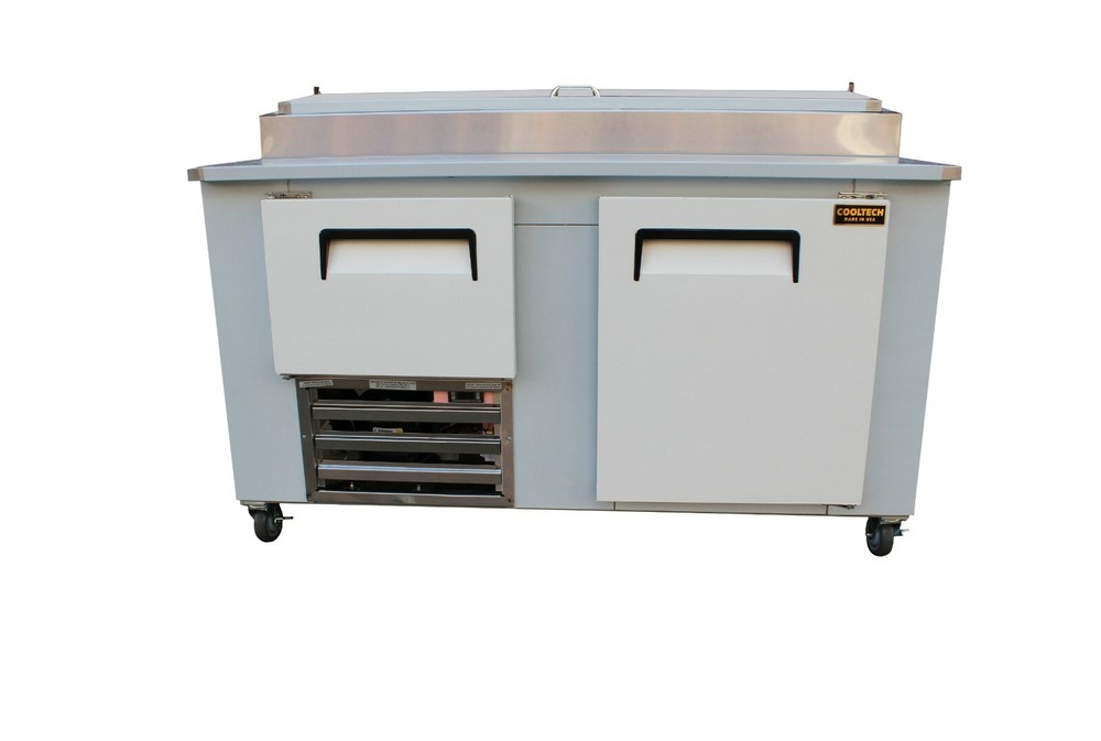 Cooltech 1-1/2 Door Refrigerated Pizza Prep Table S.S Top 60"
