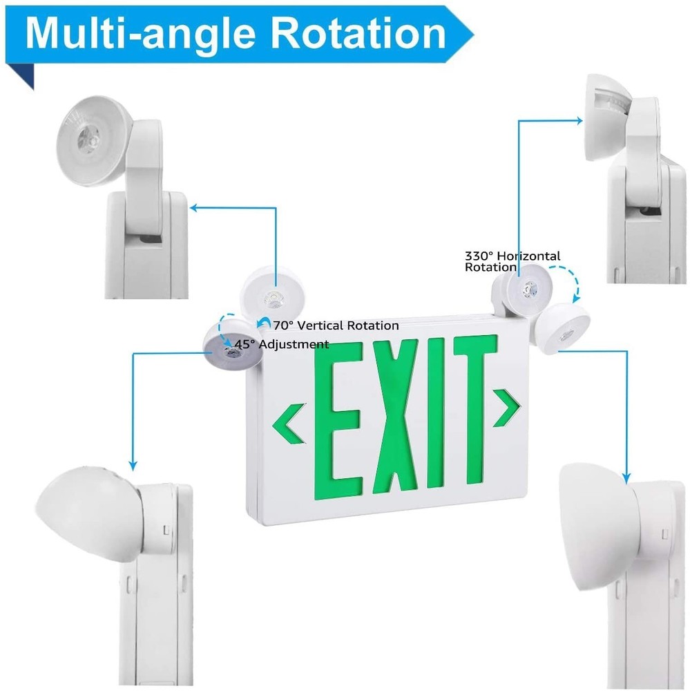Spectsun 8 Packs LED Exit Sign&Emergency Lights Exit Sign Lights Buniess/Home.