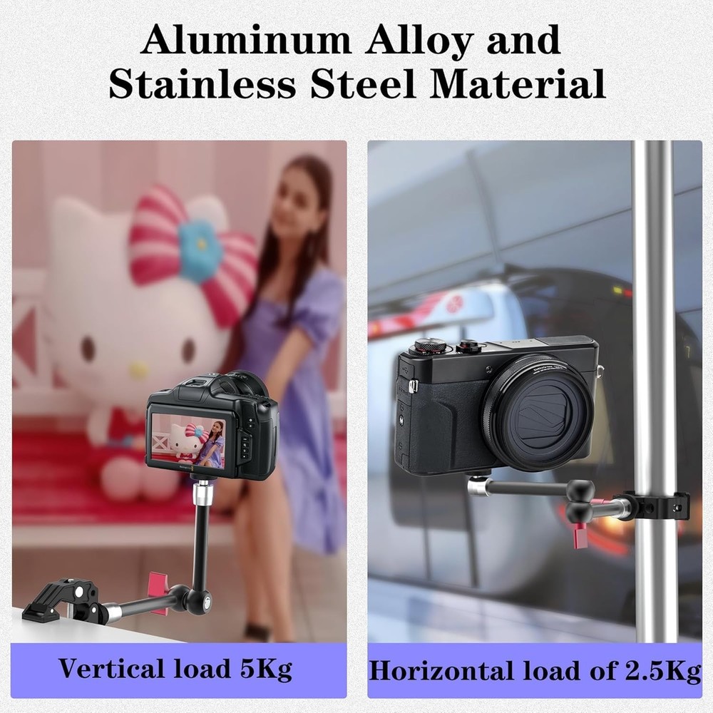 Adjustable Magic Arm for Cameras and Monitors - Stable and Portable Design