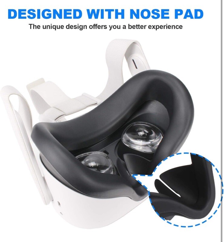 VR Headset Silicon Face Cover & Lens Protective Set only for Oculus Quest 2 USPS