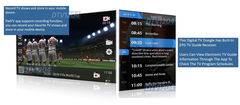 Digital TV Tuner Dongle For Android-Based Tablet Smartphone Android TV Box