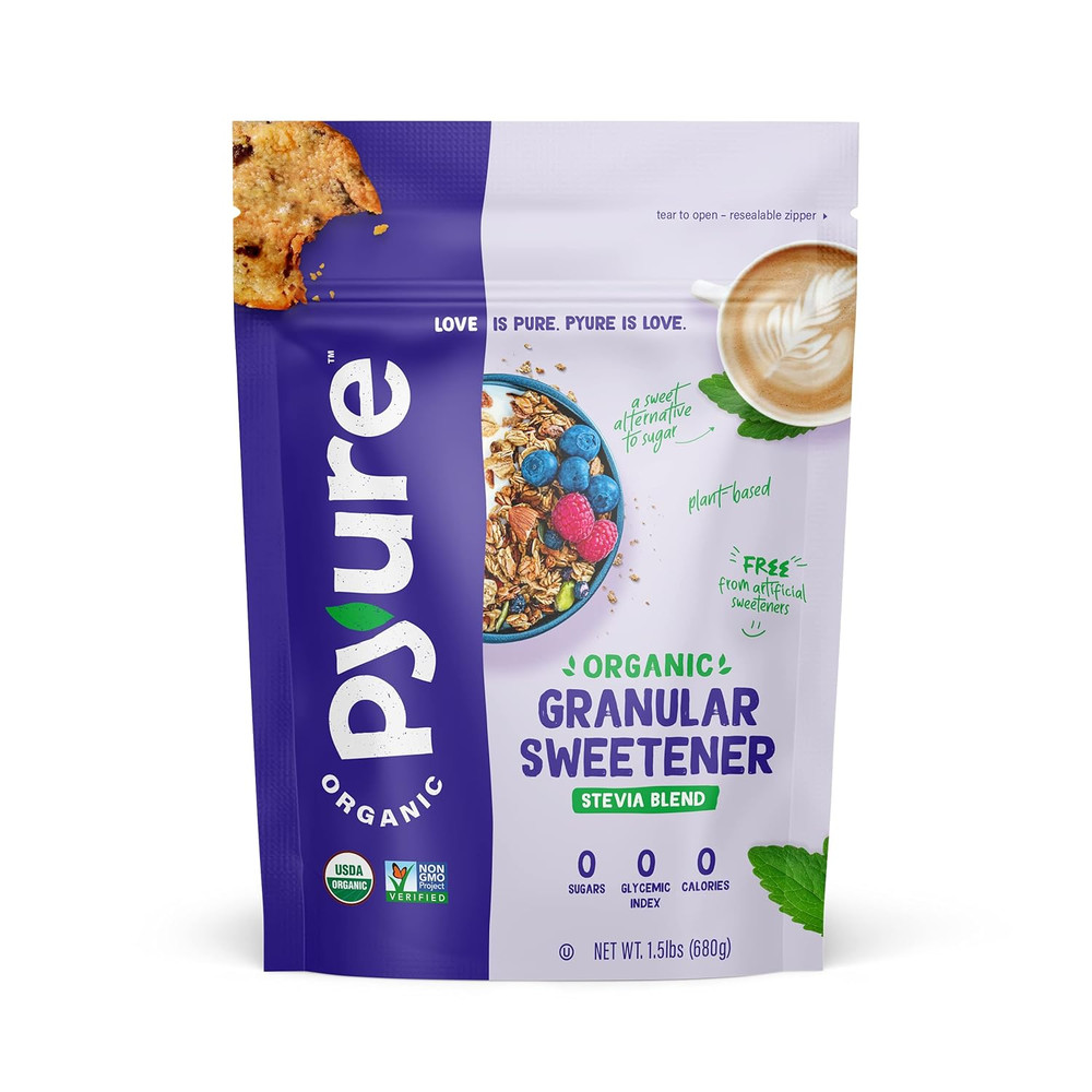 Pyure Organic Stevia Blend | Granulated Sugar Substitute with Zero Calories & Ca