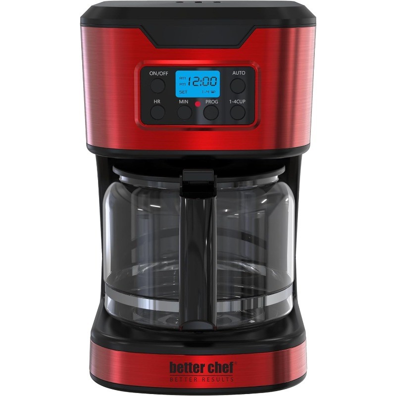 Programmable 12-Cup Coffee Maker 1-4 Cup Setting Auto-Pause to Serve Keep Warm