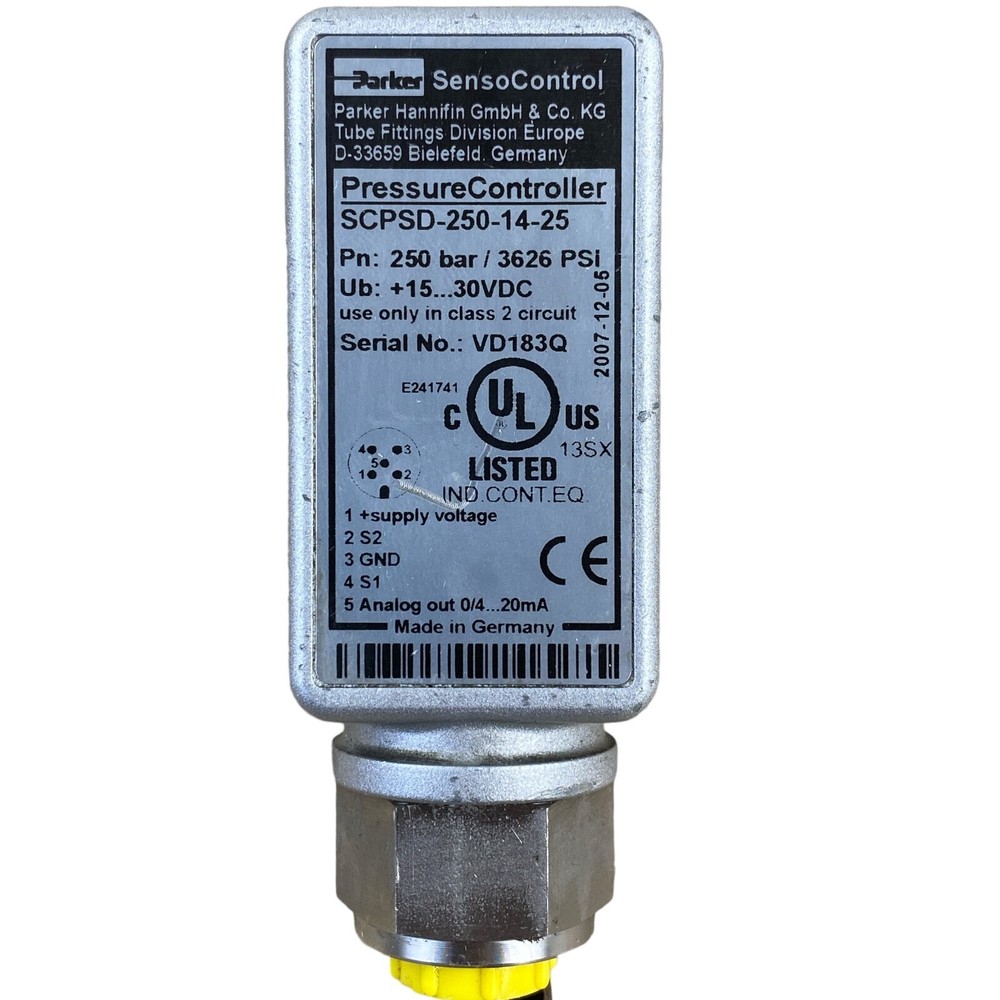 Parker SCPSD-250-14-25 Pressure Controller. Excellent Condition