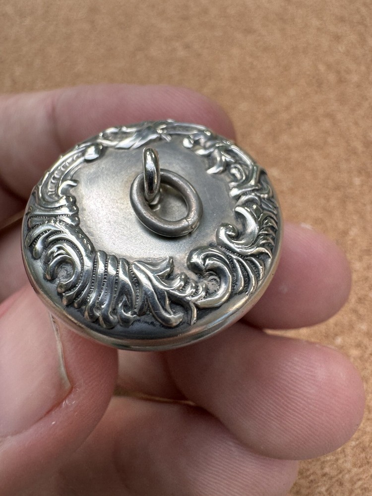 Antique Sterling Silver Acorn Shaped Chatelaine Thimble Holder Pendant
