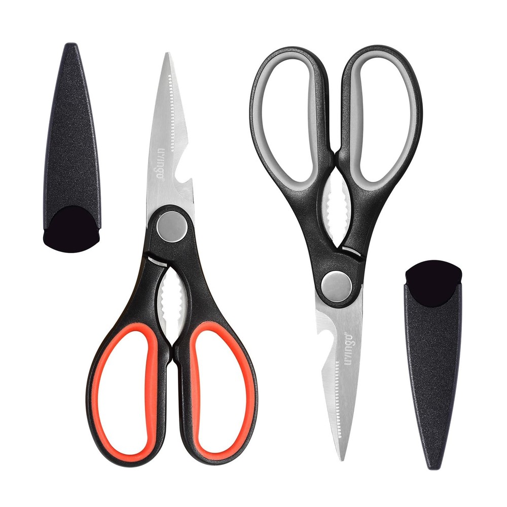 LIVINGO 8" Kitchen Scissors 2 Pack Heavy Duty