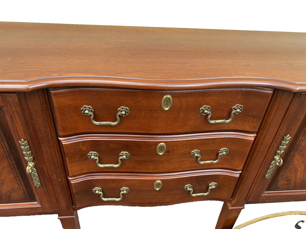 65830 Cherry Hepplewhite Buffet Sideboard Server Cabinet