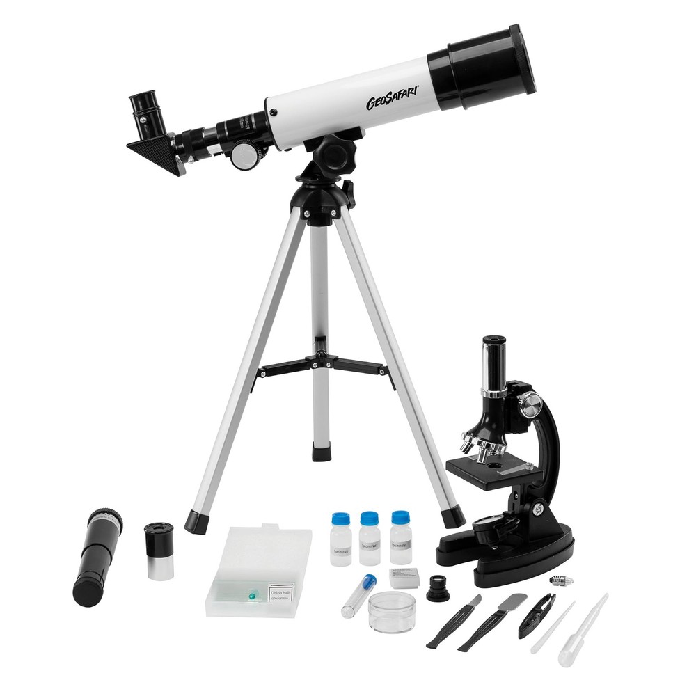 Educational Insights GeoSafari Telescope & Microscope Set - Science Kit with Ref
