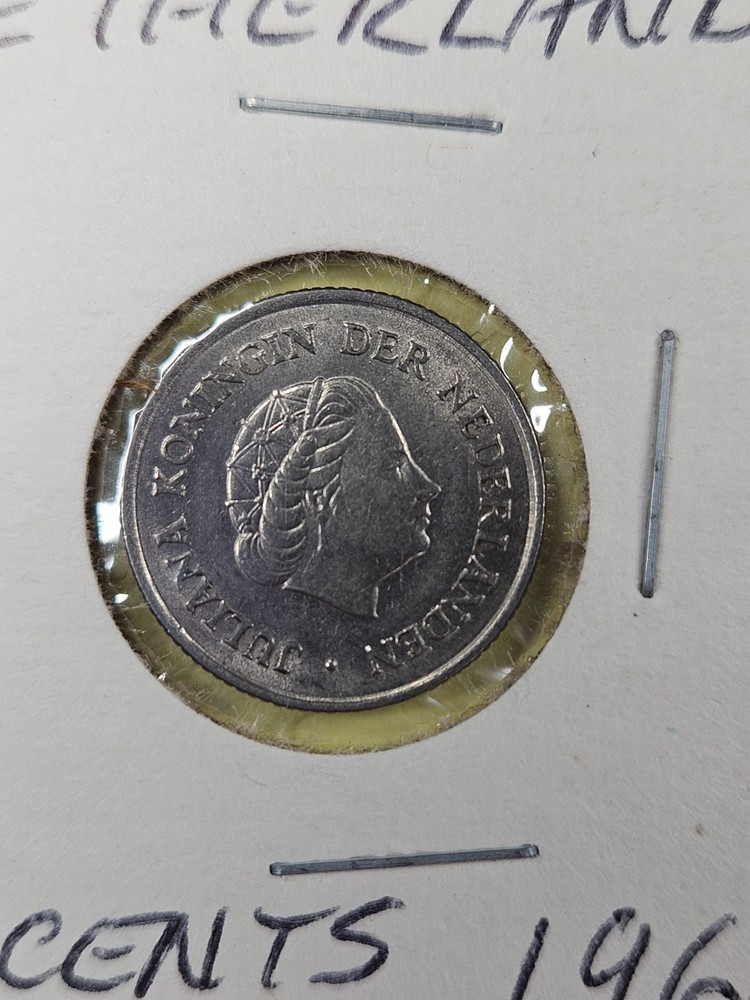 COIN - NETHERLANDS - 25 CENTS 1960