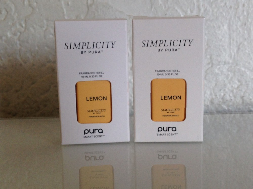 PURA Simplicity Smart Diffuser Refills, Lemon Scent, 10mL Each - 2 Pack