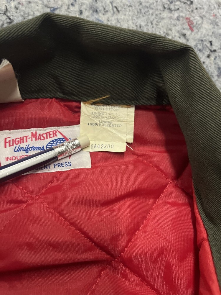 Vintage Continental Patch Flight Master Uniforms XL Jumpsuit Insulated