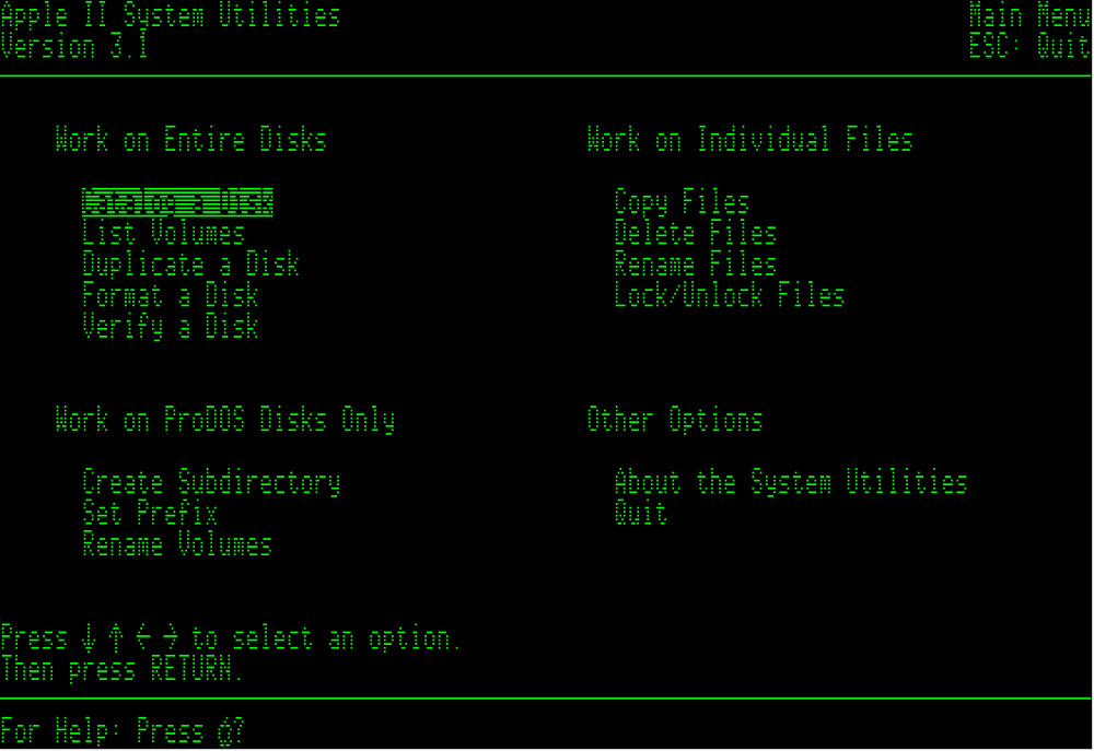 Apple II Professional Disk Operating System: ProDOS 8 v2.0.3 5.25” 2-in-1 Disk
